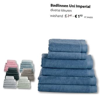 Promotions Badlinnen uni imperial washand - Produit maison - Unikamp - Valide de 12/08/2019 à 08/09/2019 chez Unikamp