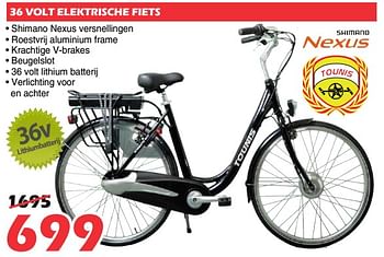 Promoties 36`` volt elektrische fiets - Nexus - Geldig van 09/08/2019 tot 01/09/2019 bij Itek