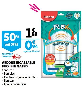 Promotions Ardoise incassable flexible maped - Maped - Valide de 13/08/2019 à 27/08/2019 chez Auchan Ronq
