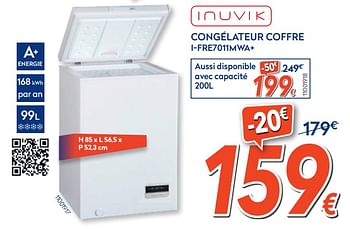 Promotions Inuvik congélateur coffre i-fre7011mwa+ - Inuvik - Valide de 16/08/2019 à 31/08/2019 chez Krefel