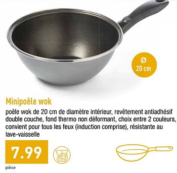 Promotions Minipoêle wok - Produit maison - Aldi - Valide de 19/08/2019 à 24/08/2019 chez Aldi