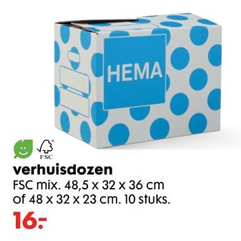 Promoties Verhuisdozen - Huismerk - Hema - Geldig van 14/08/2019 tot 03/09/2019 bij Hema