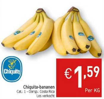 Promotions Chiquita-bananen - Chiquita - Valide de 20/08/2019 à 25/08/2019 chez Intermarche