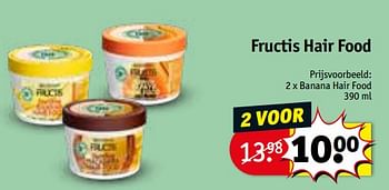 Promotions Fructis hair food banana hair food - Fructis - Valide de 20/08/2019 à 25/08/2019 chez Kruidvat