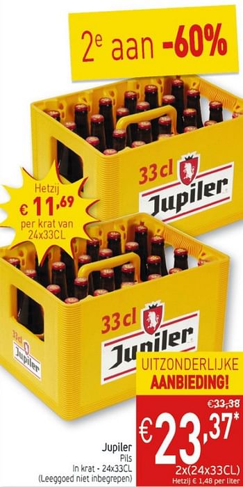 Promoties Jupiler pils - Jupiler - Geldig van 20/08/2019 tot 25/08/2019 bij Intermarche