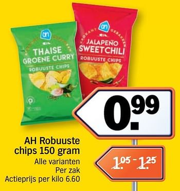 Promoties Ah robuuste chips - Huismerk - Albert Heijn - Geldig van 19/08/2019 tot 25/08/2019 bij Albert Heijn