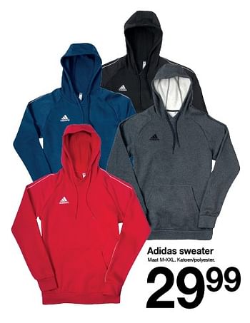 Promoties Adidas sweater - Adidas - Geldig van 17/08/2019 tot 23/08/2019 bij Zeeman