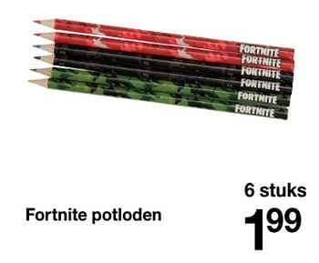 Promoties Fortnite potloden - Huismerk - Zeeman  - Geldig van 17/08/2019 tot 23/08/2019 bij Zeeman