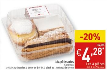 Promoties Mix pâtisseries - Huismerk - Intermarche - Geldig van 20/08/2019 tot 25/08/2019 bij Intermarche