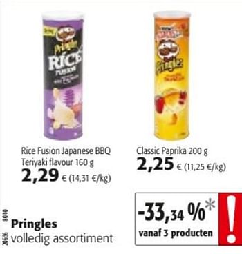 Promoties Pringles volledig assortiment - Pringles - Geldig van 14/08/2019 tot 27/08/2019 bij Colruyt