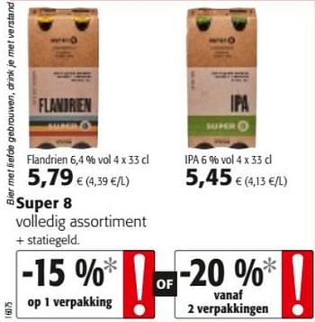 Promoties Super 8 volledig assortiment - Brouwerij Haacht - Geldig van 14/08/2019 tot 27/08/2019 bij Colruyt