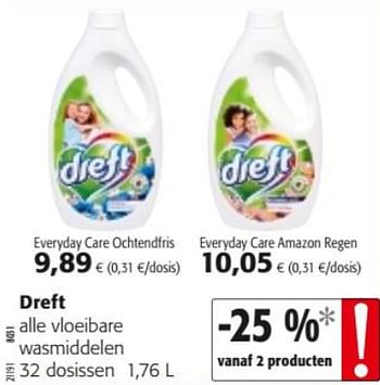 Promoties Dreft alle vloeibare wasmiddelen - Dreft - Geldig van 14/08/2019 tot 27/08/2019 bij Colruyt
