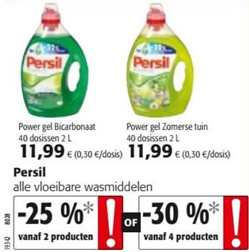 Promoties Persil alle vloeibare wasmiddelen - Persil - Geldig van 14/08/2019 tot 27/08/2019 bij Colruyt