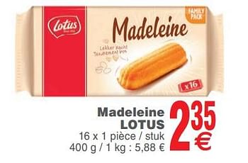 Promotions Madeleine lotus - Lotus Bakeries - Valide de 20/08/2019 à 26/08/2019 chez Cora
