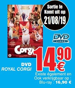 Promoties Dvd royal corgi - Huismerk - Cora - Geldig van 20/08/2019 tot 02/09/2019 bij Cora