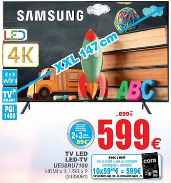 Promoties Samsung tv led led-tv ue58ru7100 - Samsung - Geldig van 20/08/2019 tot 02/09/2019 bij Cora