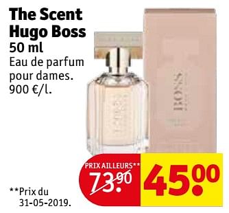 Promotions The scent hugo boss - Hugo Boss - Valide de 20/08/2019 à 25/08/2019 chez Kruidvat