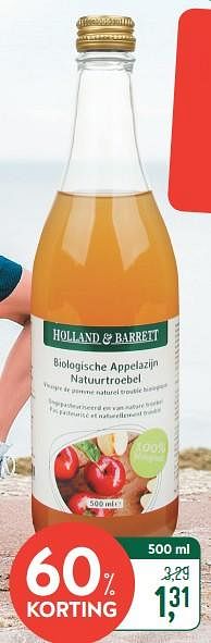Promoties Biologische appelazijn natuurtroebel - Huismerk - Holland & Barrett - Geldig van 12/08/2019 tot 08/09/2019 bij Holland & Barret