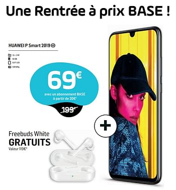 Promoties Huawei p smart 2019 - Huawei - Geldig van 20/08/2019 tot 14/09/2019 bij Base