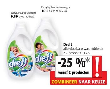 Promoties Dreft alle vloeibare wasmiddelen - Dreft - Geldig van 14/08/2019 tot 27/08/2019 bij Colruyt