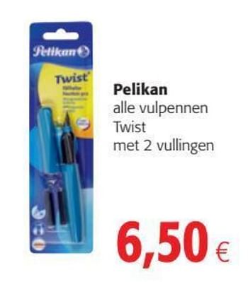 Promoties Pelikan alle vulpennen twist met 2 vullingen - Pelikan - Geldig van 14/08/2019 tot 27/08/2019 bij Colruyt