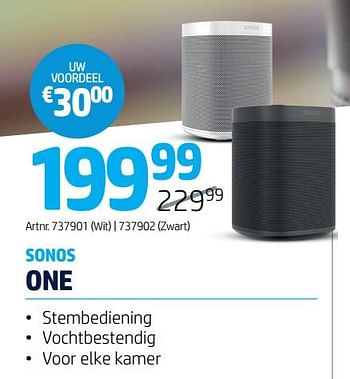 Promoties Sonos one - Sonos - Geldig van 23/08/2019 tot 01/09/2019 bij Auva