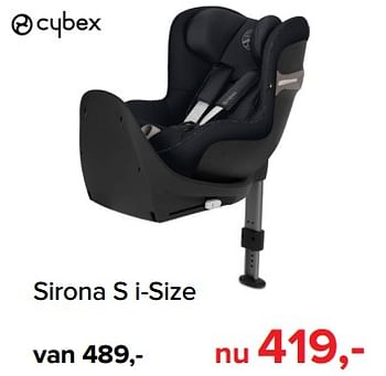 Promoties Sirona s i-size - Cybex - Geldig van 05/08/2019 tot 31/08/2019 bij Baby-Dump