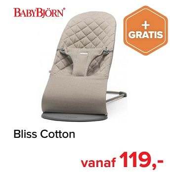Promoties Bliss cotton - BabyBjorn - Geldig van 05/08/2019 tot 31/08/2019 bij Baby-Dump