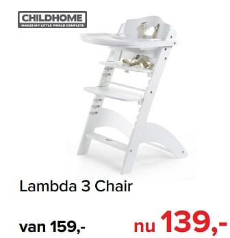 Promoties Lambda 3 chair - Childhome - Geldig van 05/08/2019 tot 31/08/2019 bij Baby-Dump