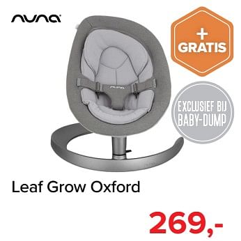 Promotions Leaf grow oxford - Nuna - Valide de 05/08/2019 à 31/08/2019 chez Baby-Dump