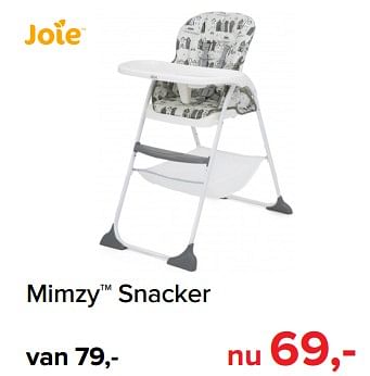 Promoties Mimzy snacker - Joie - Geldig van 05/08/2019 tot 31/08/2019 bij Baby-Dump