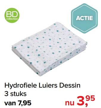 Promoties Hydrofiele luiers dessin - Huismerk - Baby-Dump - Geldig van 05/08/2019 tot 31/08/2019 bij Baby-Dump