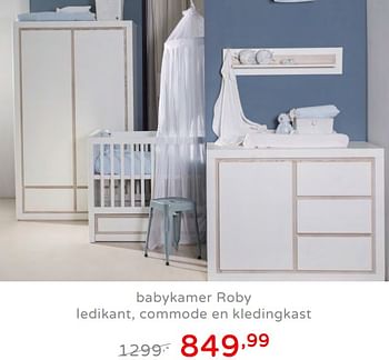 Promotions Babykamer roby ledikant, commode en kledingkast - Produit Maison - Baby & Tiener Megastore - Valide de 19/08/2019 à 25/08/2019 chez Baby & Tiener Megastore