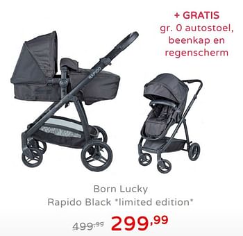 Promoties Born lucky rapido black limited edition - Born Lucky - Geldig van 19/08/2019 tot 25/08/2019 bij Baby & Tiener Megastore