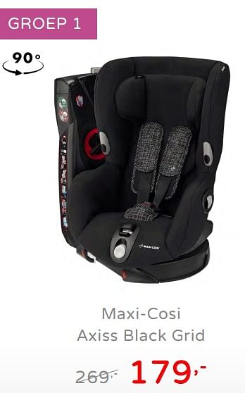Promoties Maxi-cosi axiss black grid - Maxi-cosi - Geldig van 19/08/2019 tot 25/08/2019 bij Baby & Tiener Megastore