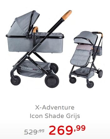 Promoties X-adventure icon shade grijs - Xadventure - Geldig van 19/08/2019 tot 25/08/2019 bij Baby & Tiener Megastore