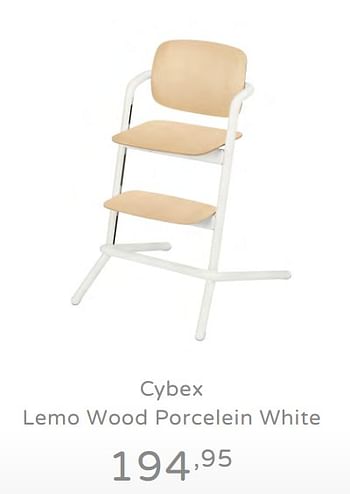 Promoties Cybex lemo wood porcelein white - Cybex - Geldig van 19/08/2019 tot 25/08/2019 bij Baby & Tiener Megastore