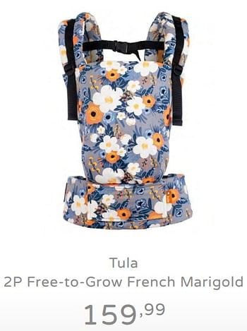 Promotions Tula 2p free-to-grow french marigold - Baby Tula - Valide de 19/08/2019 à 25/08/2019 chez Baby & Tiener Megastore