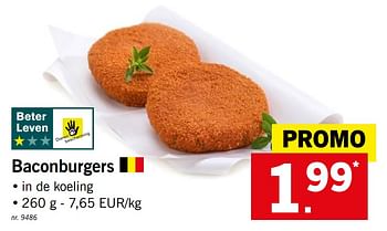 Promoties Baconburgers - Huismerk - Lidl - Geldig van 26/08/2019 tot 31/08/2019 bij Lidl