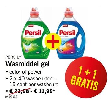 Promoties Wasmiddel gel - Persil - Geldig van 26/08/2019 tot 31/08/2019 bij Lidl