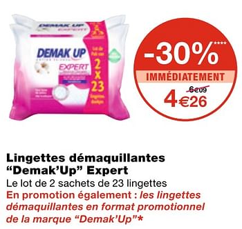 Promotions Lingettes démaquillantes demak`up expert - Demak'Up - Valide de 14/08/2019 à 25/08/2019 chez MonoPrix