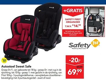 Promoties Autostoel sweet safe - Safety 1st - Geldig van 28/08/2019 tot 10/09/2019 bij Makro