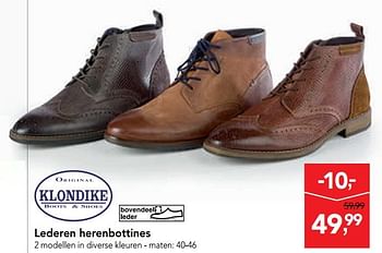 Promoties Lederen herenbottines - Klondike - Geldig van 28/08/2019 tot 10/09/2019 bij Makro