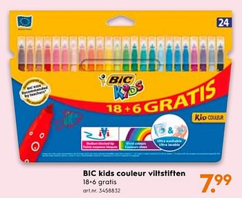 Promotions Bic kids couleur viltstiften - BIC - Valide de 21/08/2019 à 03/09/2019 chez Blokker