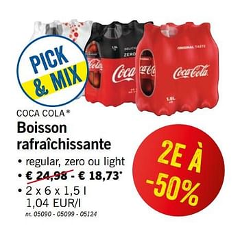 Promoties Boisson rafraîchissante - Coca Cola - Geldig van 26/08/2019 tot 31/08/2019 bij Lidl