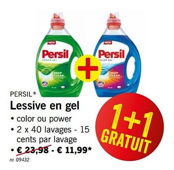 Promotions Lessive en gel - Persil - Valide de 26/08/2019 à 31/08/2019 chez Lidl