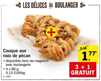 Promoties Couque aux noix de pécan - Huismerk - Lidl - Geldig van 26/08/2019 tot 31/08/2019 bij Lidl