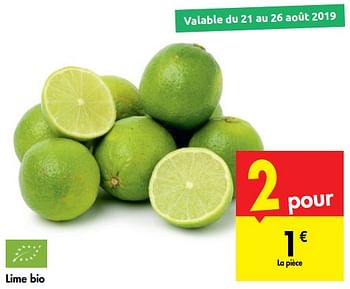 Promoties Lime bio - Huismerk - Carrefour  - Geldig van 21/08/2019 tot 02/09/2019 bij Carrefour