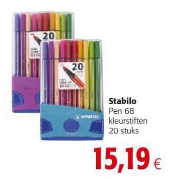 Promotions Stabilo pen 68 kleurstiften - Stabilo - Valide de 14/08/2019 à 27/08/2019 chez Colruyt