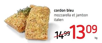 Promotions Cordon bleu mozzarella et jambon italien - Produit Maison - Spar Retail - Valide de 15/08/2019 à 28/08/2019 chez Spar (Colruytgroup)